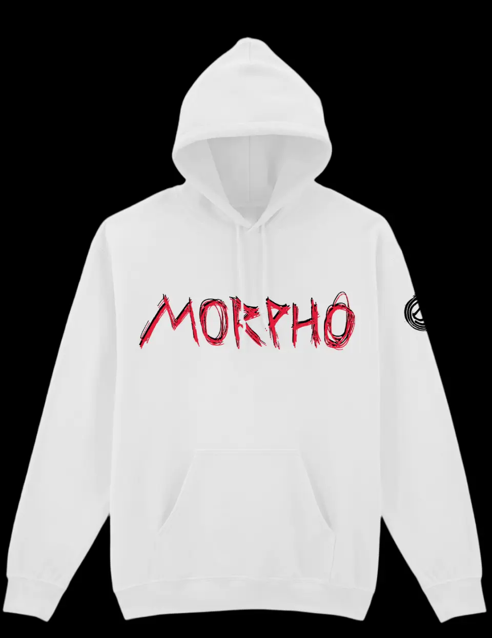 Hanorac alb_Morpho Red capsule_fata.jpg